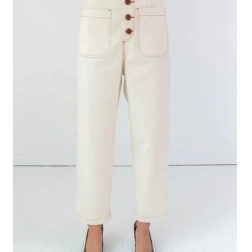 CARON CALLAHAN EMILY PANTS CREAM CANVAS